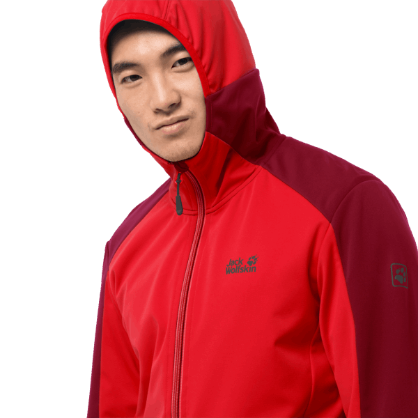 Jack Wolfskin Fiery Red Heren Go Hike Softshell Best