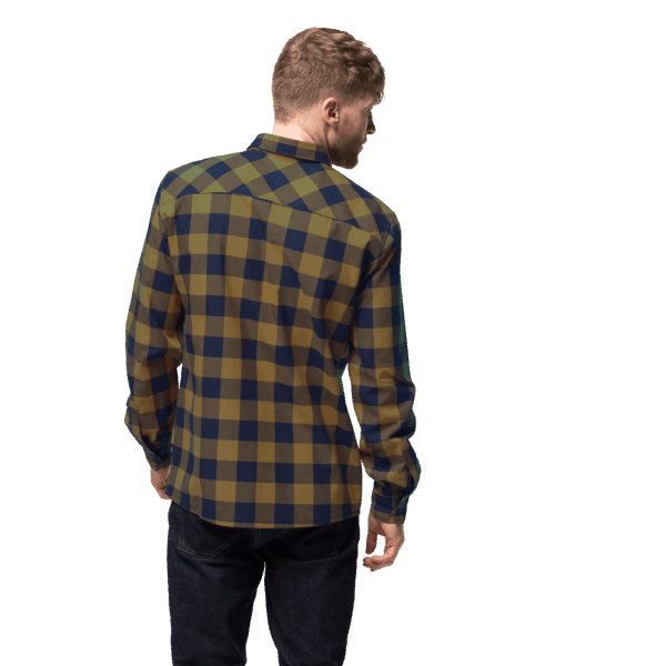 Jack Wolfskin Red River Overhemd Golden Amber Checks Collectie