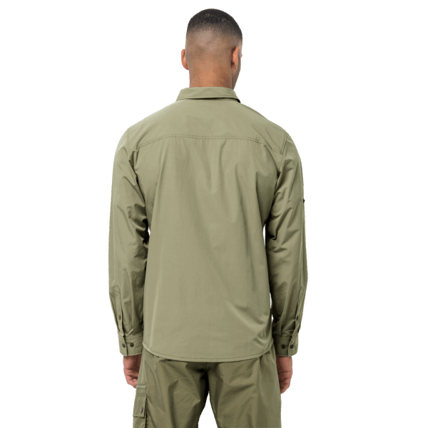 Kaki Oprolbaar Herenoverhemd Hot Jack Wolfskin