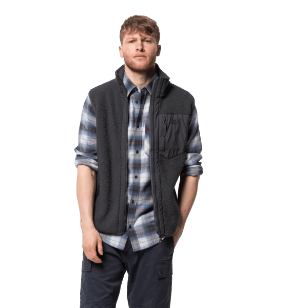 Heren Kingsway Vest Jack Wolfskin Origineel Phantom