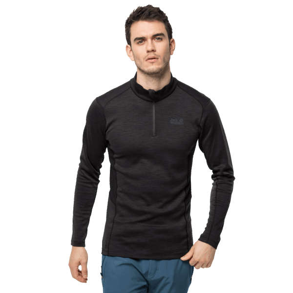 Arctic Xt Heren Jack Met Halve Rits Wolfskin Zwart