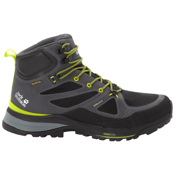 Hete Donkergrijs-limoen Jack Wolfskin Force Striker Texapore Mid Voor Heren