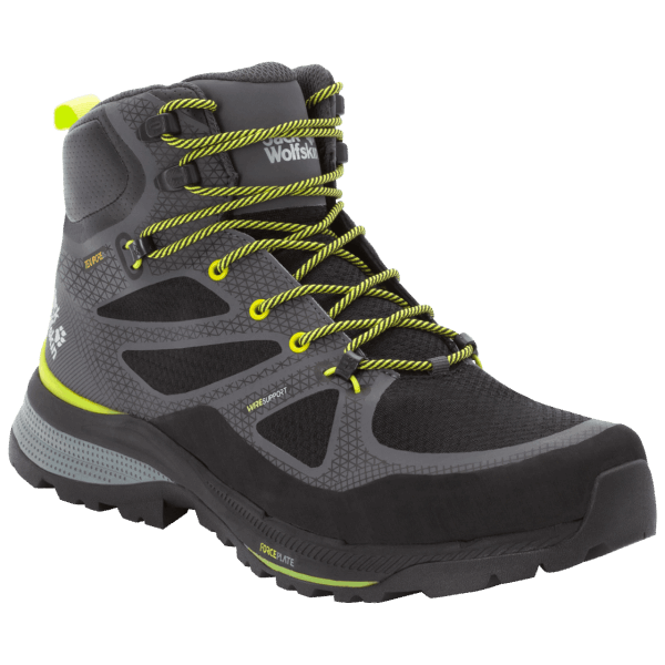 Hete Donkergrijs-limoen Jack Wolfskin Force Striker Texapore Mid Voor Heren