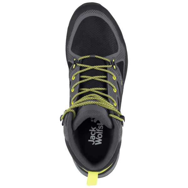 Hete Donkergrijs-limoen Jack Wolfskin Force Striker Texapore Mid Voor Heren