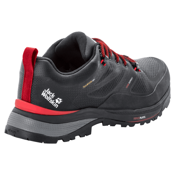 Heren Force Striker Texapore Low Jack Wolfskin Fashion Fantoomrood
