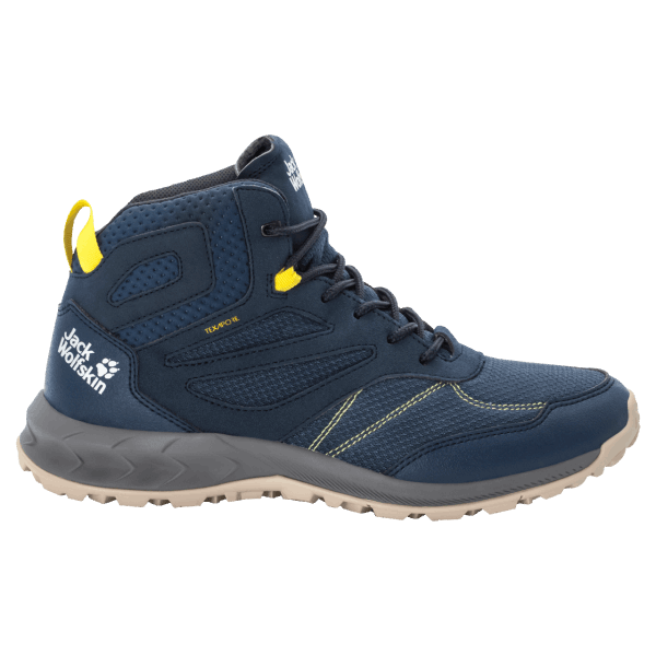 Woodland Texapore Mid Origin Jack Wolfskin Donkerblauw-lime Heren