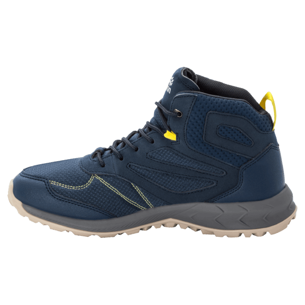 Woodland Texapore Mid Origin Jack Wolfskin Donkerblauw-lime Heren