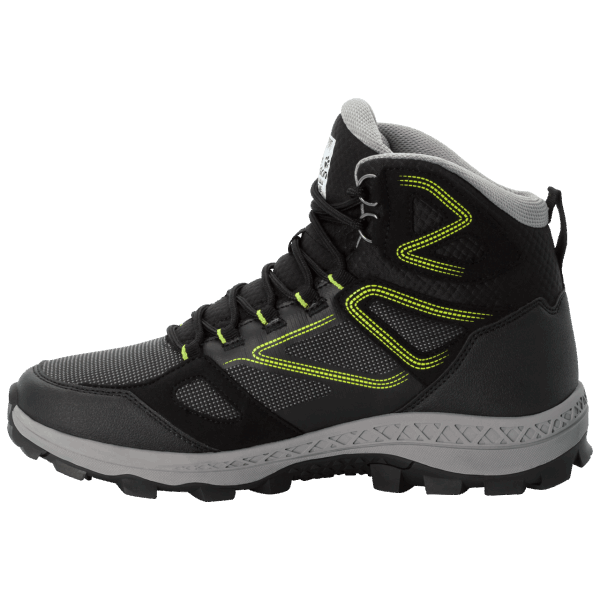 Originele Downhill Texapore Mid Black-lime Jack Wolfskin Voor Heren
