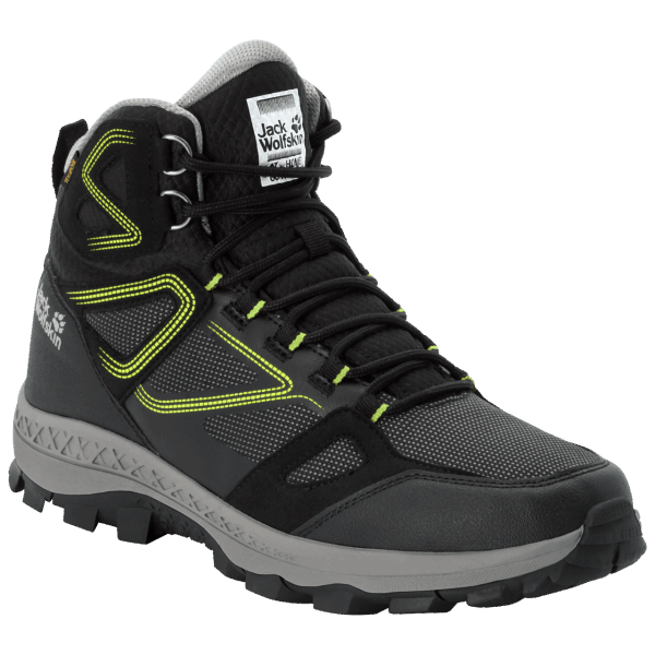 Originele Downhill Texapore Mid Black-lime Jack Wolfskin Voor Heren