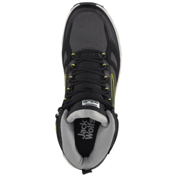 Originele Downhill Texapore Mid Black-lime Jack Wolfskin Voor Heren