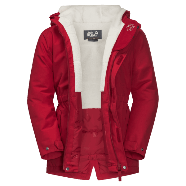 Jack Wolfskin Indisch Rood Knus Berenjack Voor Meisjes Nieuw