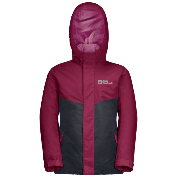 Kinderjack Rebel Rock 3in1 Dark Ruby ​​jack Wolfskin Origineel