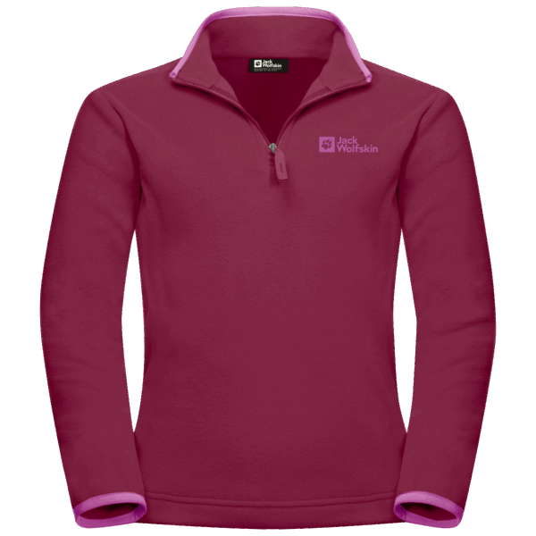 Jack Wolfskin Kid's Taunus Halfzipip Beste Donkere Robijn