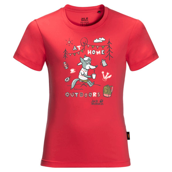 Jack Wolfskin Collectie Kid's Happy Camper T Tulp Rood