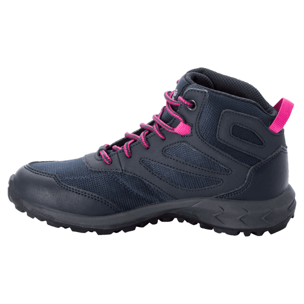Jack Wolfskin Donkerblauw-roze Kid's Woodland Texapore Mid Origins