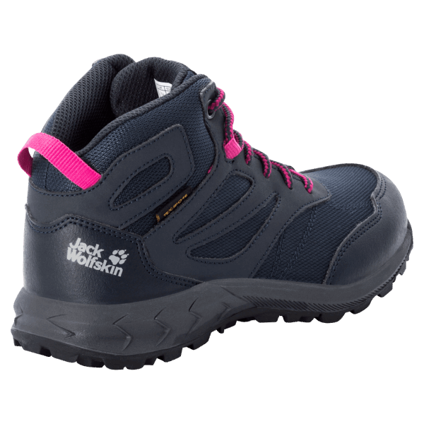 Jack Wolfskin Donkerblauw-roze Kid's Woodland Texapore Mid Origins