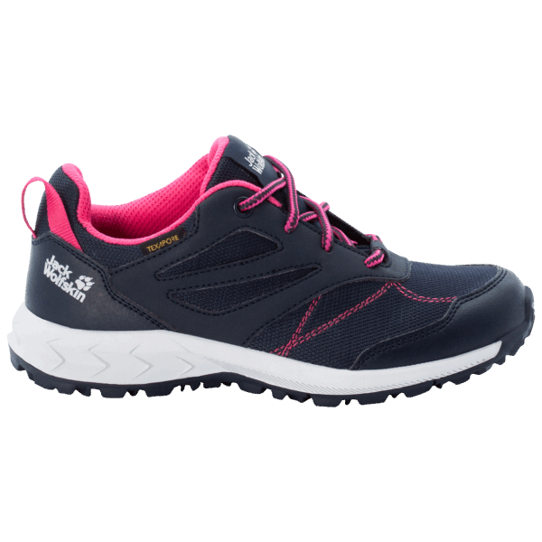 Jack Wolfskin Merk Woodland Texapore Low K Night Blauw-roze
