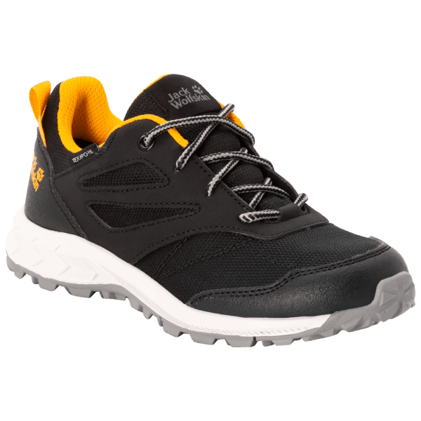 Jack Wolfskin Woodland Texapore Low K Zwart-potig Geel Xt Origineel