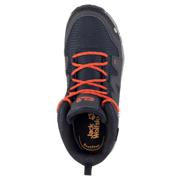 Blauw-oranje Origins Jack Wolfskin Mtn Attack 3 Texapore Halfhoge Wandelschoenen Voor Kinderen