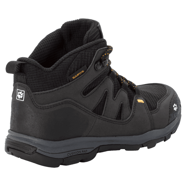 Zwarte Mtn Attack 3 Texapore Mid Wandelschoenen Voor Kinderen Jack Wolfskin