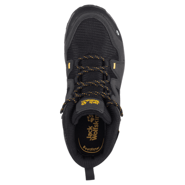 Zwarte Mtn Attack 3 Texapore Mid Wandelschoenen Voor Kinderen Jack Wolfskin