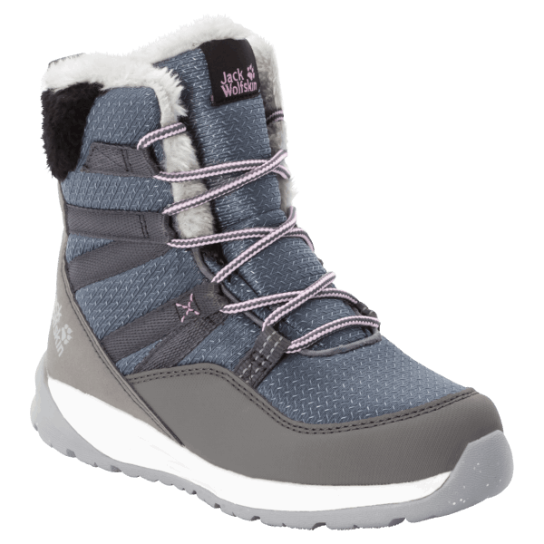 Nieuwe Jack Wolfskin Kiezelgrijs-witte Hoge Winterlaarzen Polar Wolf Texapore Voor Kinderen
