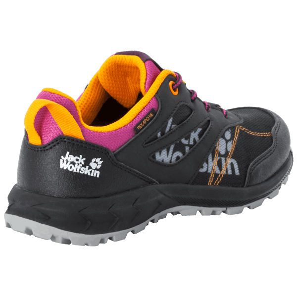 Jack Wolfskin Fashion Kid's Woodland Texapore Laag Zwart-paars