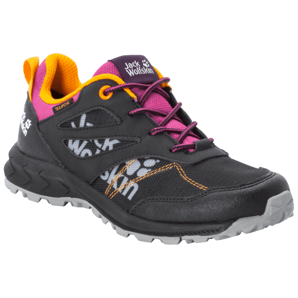 Jack Wolfskin Fashion Kid's Woodland Texapore Laag Zwart-paars