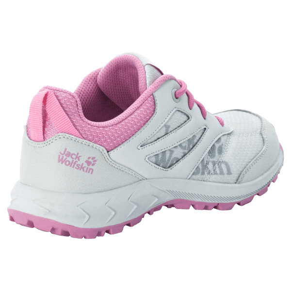 Jack Wolfskin Collectie Grijs Roze Kid's Woodland Laag